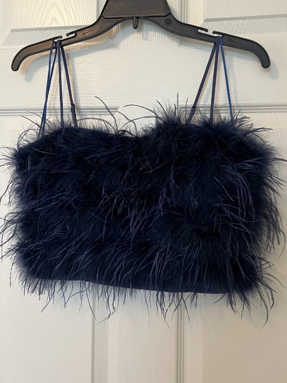 LUCYPARIS Cropped Feathered Top (NWT)